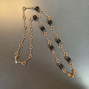 Elegant Smoky Quartz and Gold chain Necklace